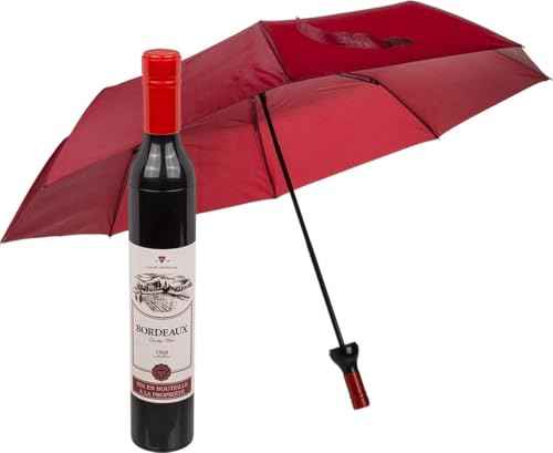 Out of The Blue Taschenschirm Weinflasche dunkelrot D: 90 cm