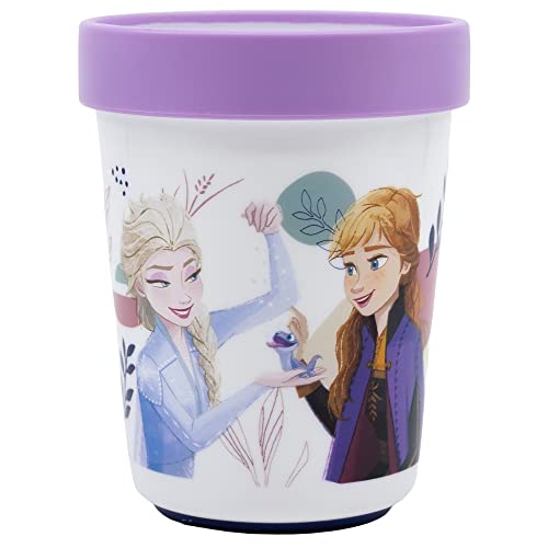 Palleon rutschfeste Frozen Becher für Kinder - 2er Set Trinkbecher aus BPA-freiem Kunststoff - 260 ml Fassungsvermögen