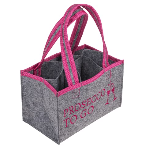 ootb 71/3159 Lady´s Bag »Prosecco to go« Damen Handtasche Flaschenkorb Flaschenträger Einkaufstasche