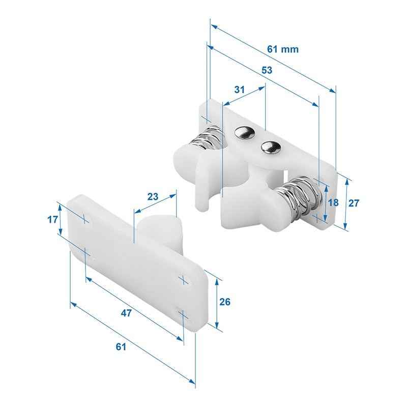 MultiBros 2er Pack Türfänger mit Metallfedern – Robuster Türhalter für Wohnwagen & Wohnmobil | Nylon & Stahl | Widerstandsfähig & Sicher | Einfache Montage