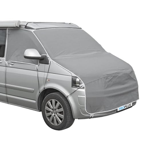 Frontscheiben Abdeckung kompatibel für Verschiedene Marken – Abdeckplane für Wohnwagen mit UV-Schutz 160 GSM Vliesstoff, Spiegelschlitzen & Spanngurten