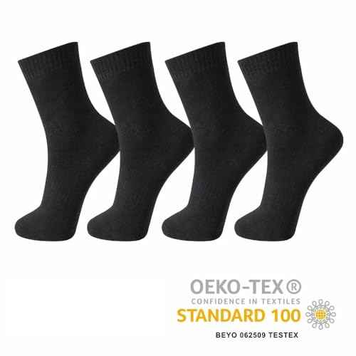 Palleon 6 Paar Herren Thermo Socken Schwarz – Winterstrümpfe mit Innenfrottee – Warm & Atmungsaktiv – Komfortbund – Größe 39–46