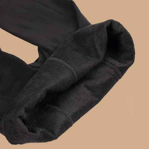 Palleon 2er Pack Thermo Fleece Strumpfhosen Damen Schwarz | Warme Winter Strumpfhosen in 2 Stärken | Blickdicht & Elastisch