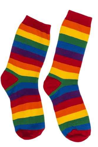 Palleon Socken in Dose – 1 Paar Socken in Metalldose | Lustige Geschenkidee für Damen & Herren | Einheitsgröße 36–42 | Prosecco Bier Pride Motiv