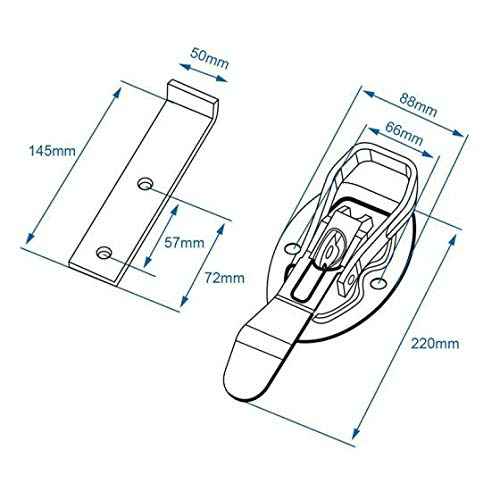 ProPlus 342108S Exzenterverschluss 220x40mm + Gegenhalter im Blister