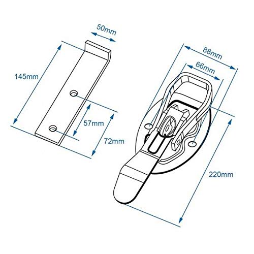 ProPlus 342108S Exzenterverschluss 220x40mm + Gegenhalter im Blister