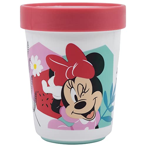 Palleon rutschfeste Minnie Becher für Kinder - 2er Set Trinkbecher aus BPA-freiem Kunststoff - 260 ml Fassungsvermögen