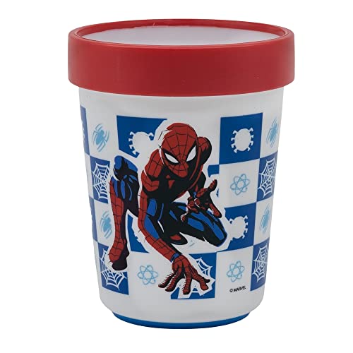 Palleon rutschfeste Spiderman Becher für Kinder - 2er Set Trinkbecher aus BPA-freiem Kunststoff - 260 ml Fassungsvermögen