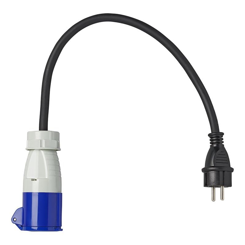 Caravan Adapterkabel 40cm 3x2,5mm² von Schuko Stecker nach CEE Camping