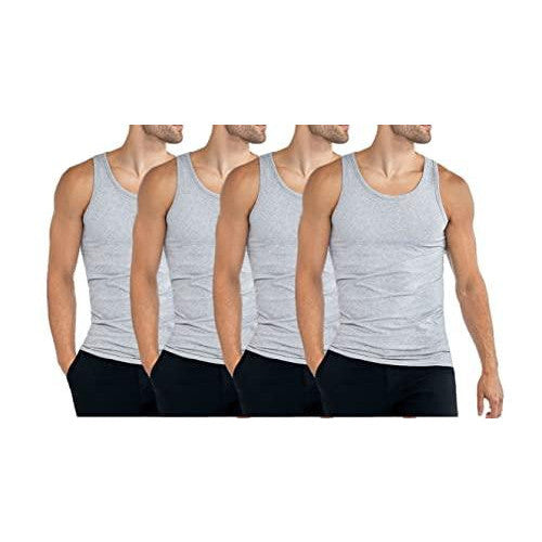 4er Pack Herren Classic Unterhemden | Männer Baumwolle Achselhemd Tank Top - Palleon