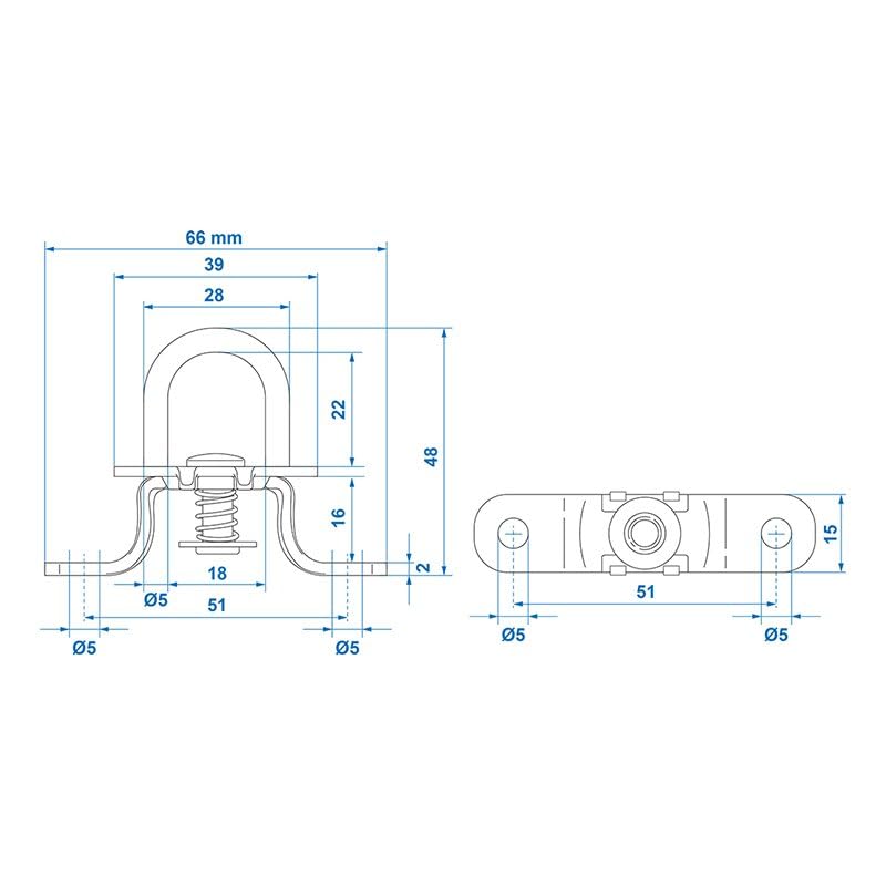 MultiBros 8 Stück Planenöse rund mit Feder 27mm Zurrösen für Anhänger Deichsel Bordwand universal