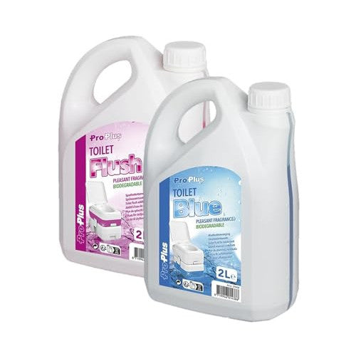 Multibros Campingtoiletten Sanitärzusatz Toilettenflüssigkeit Fäkalientankzusatz Chemietoilette Set 2X 2 Liter - Palleon