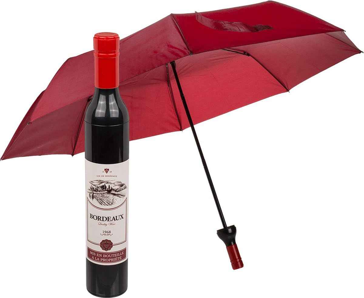 Out of The Blue Taschenschirm Weinflasche dunkelrot D: 90 cm