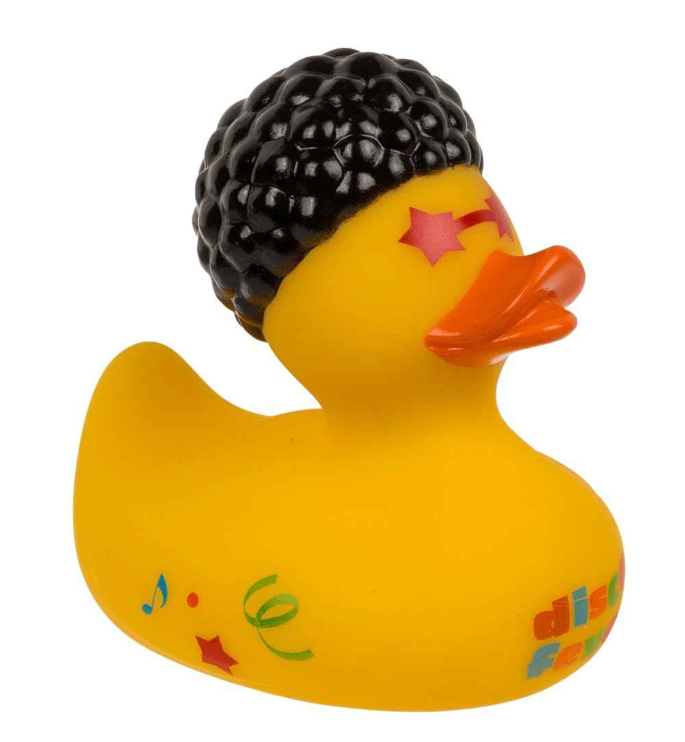 Palleon Quietscheente 10 cm – Witzige Badeente in verschiedenen Motiven (Happy Birthday, Fußball, Cowboy, Hochzeit) – Lustiges Geschenk & Deko – Quietschende Gummiente für Kinder & Erwachsene