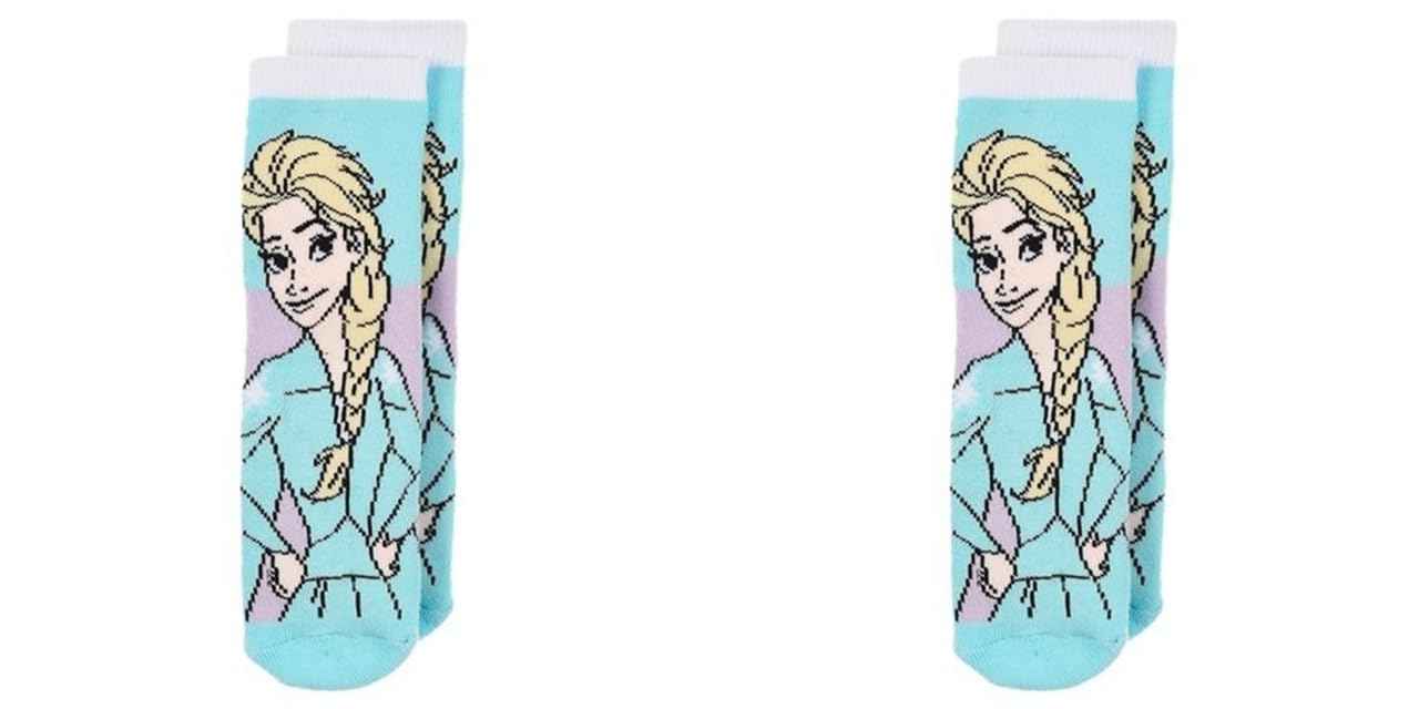 Palleon 2 Paar Frozen Mädchen Terry ABS Socken | Kinder Winter Eiskönigin Stoppersocken