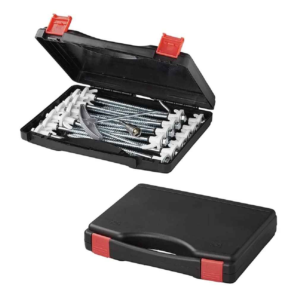 ProPlus Zeltheringe 20er Set 20cm Metal schraubbar mit Kunststoff Haken + Adapter im Koffer