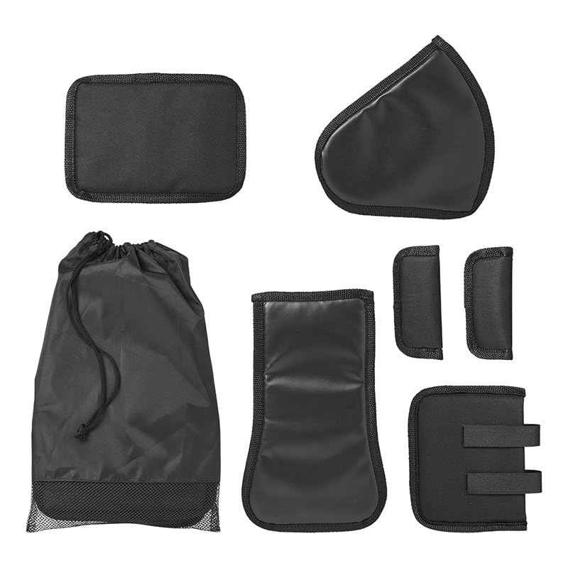 Multibros Fahrradschutz-Set 7-teilig für Fahrradträger | Schutz für Felgen, Kette, Lenker, Pedale & Gabel | Universell für E-Bike, MTB, Rennrad & Citybike | Wasserabweisend mit Klett & Tasche