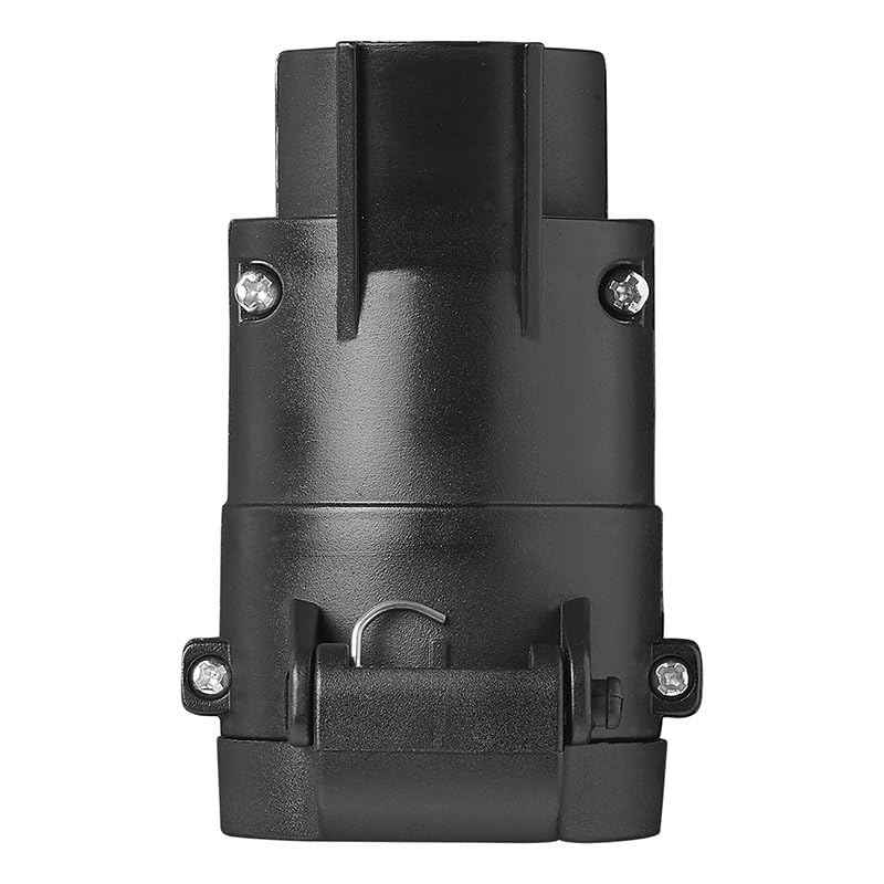Multibros Anhänger Adapter 7- auf 13-polig mit Konstante – Kurzadapter für Anhängerkupplung – CEE Steckadapter für Pkw, Wohnwagen & Anhänger