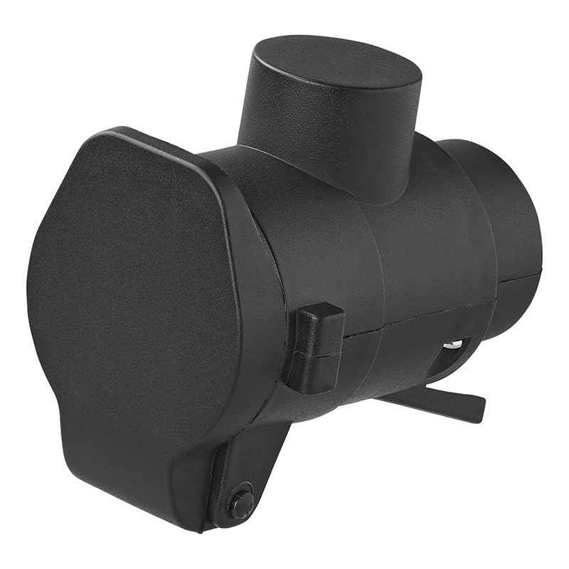 Multibros Anhänger Adapter 7- auf 13-polig mit Konstante – Kurzadapter für Anhängerkupplung – CEE Steckadapter für Pkw, Wohnwagen & Anhänger