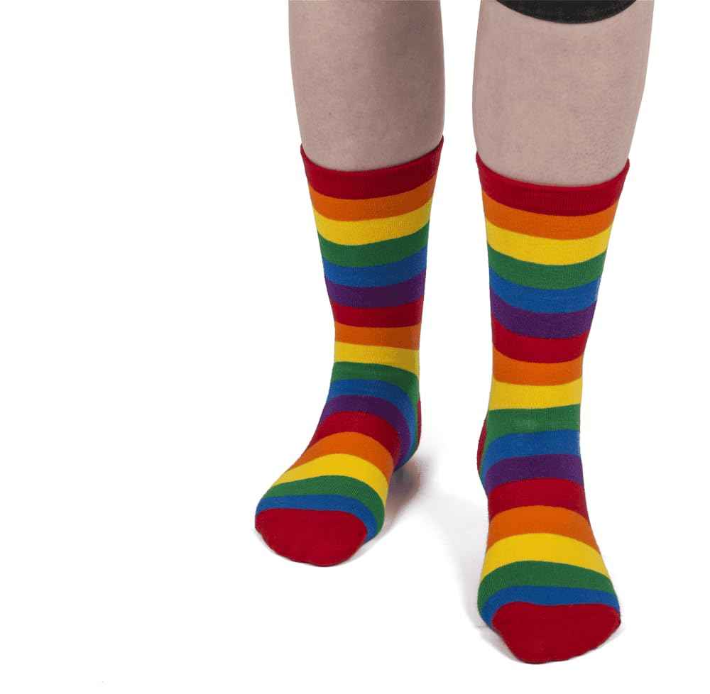 Palleon Socken in Dose – 1 Paar Socken in Metalldose | Lustige Geschenkidee für Damen & Herren | Einheitsgröße 36–42 | Prosecco Bier Pride Motiv