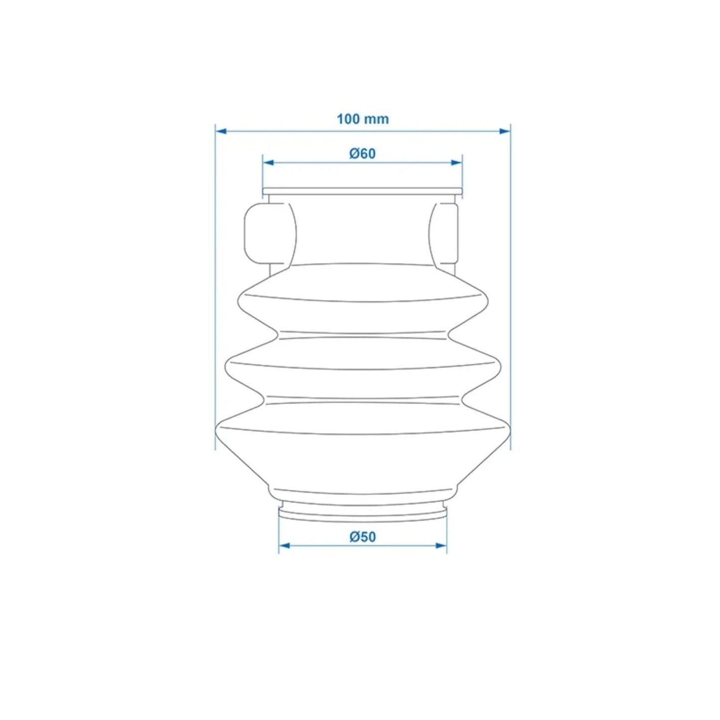 ProPlus Faltenbalg Auflaufeinrichtung 50/60mm L=125 passend für AL-KO