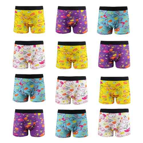 Pesail Jungen Boxershorts Unterwäsche Jungen Baumwolle Kinder Unterhosen Slips Jungs Boxers Unterwäsche 4-6-8-12er - Gr.92-104,110-122,128-134,140-146
