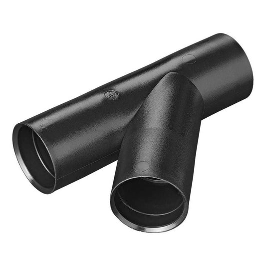 Multibros Abwasser-Rohr Y-Stück Ø28 mm – PE Kunststoff Verbindungsstück für steckbare Abwasserrohre | Passend für Abwasser-Rohrsystem | 100% wasserdicht | Ohne Kleben oder Löten | Schlag- & stoßfest