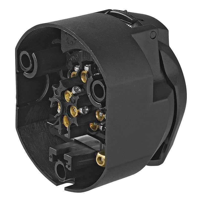 MultiBros Steckdose 13-polig PVC – System Jaeger – Anhängersteckdose mit Abschaltkontakt für Nebelschlussleuchte