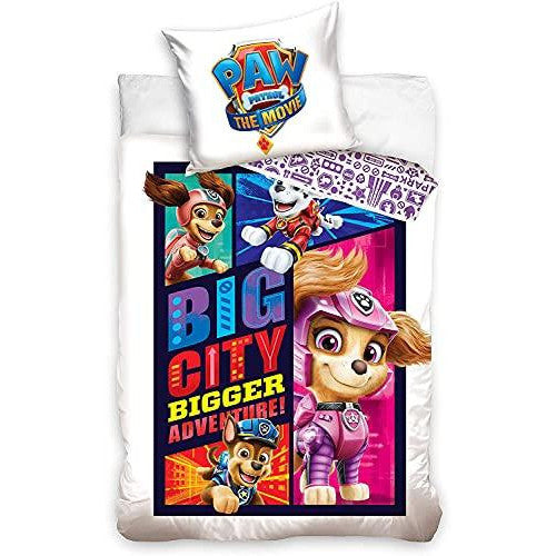Bettwäsche-Set Paw Patrol, Bettbezug 135x200 cm + 1 Kissenbezug 80x80 cm, 100% Baumwolle - Palleon