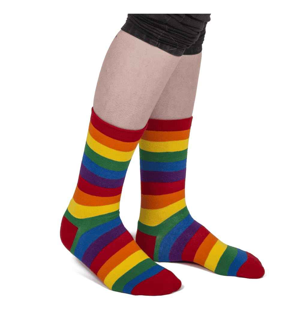 Palleon Socken in Dose – 1 Paar Socken in Metalldose | Lustige Geschenkidee für Damen & Herren | Einheitsgröße 36–42 | Prosecco Bier Pride Motiv