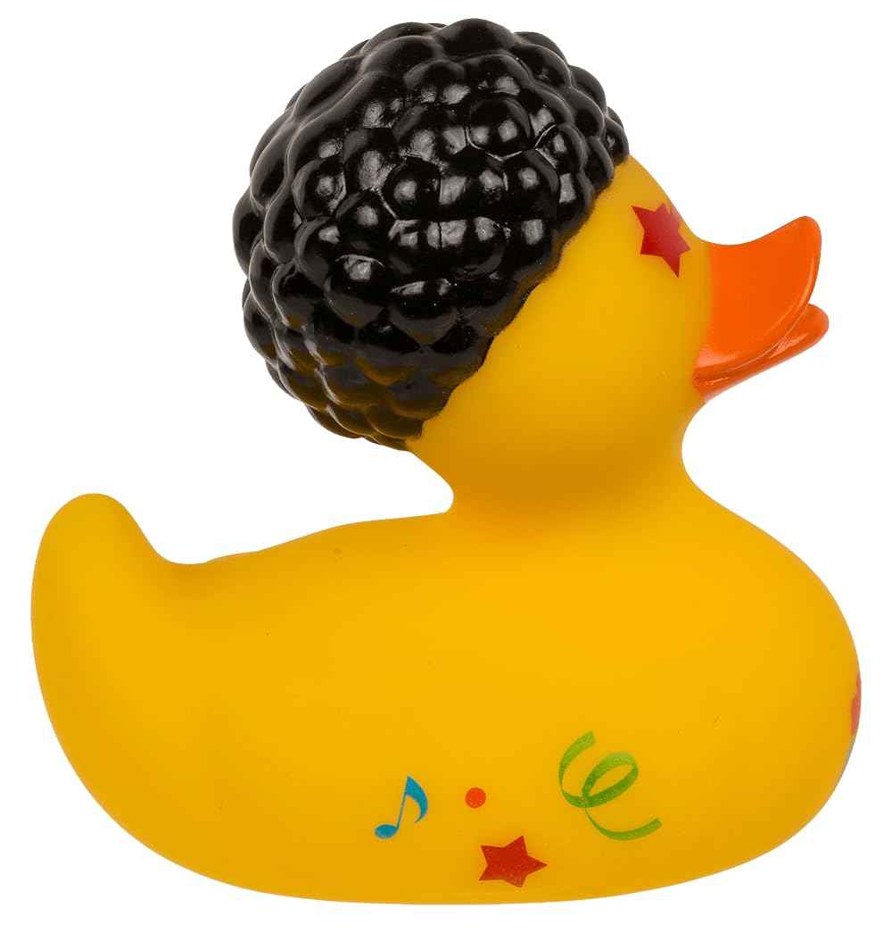 Palleon Quietscheente 10 cm – Witzige Badeente in verschiedenen Motiven (Happy Birthday, Fußball, Cowboy, Hochzeit) – Lustiges Geschenk & Deko – Quietschende Gummiente für Kinder & Erwachsene