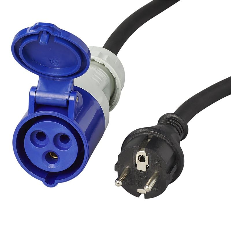 Adapterkabel 150cm 3x2,5mm² von Schuko Stecker nach CEE Wohnwagen Wohnmobil