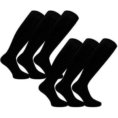 6 Paar Herren Thermo Kniestrümpfe | Männer Herbst Winter Socken schwarz lang