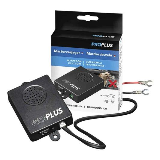 ProPlus Marderschreck Ultraschall Marderabwehr Auto | Betriebsanzeige | über 22-45 kHz | Marderschutz Auto Ultraschall