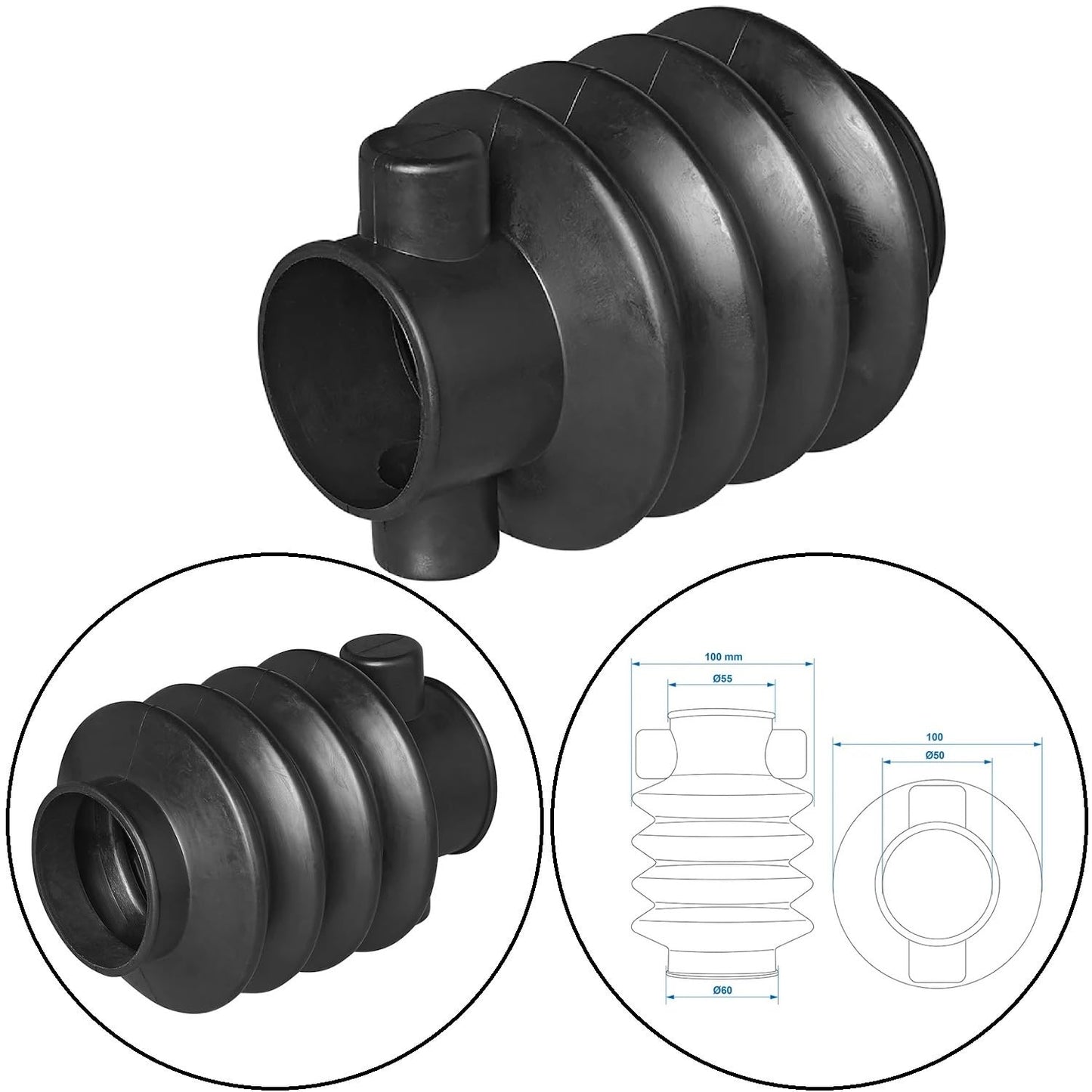 ProPlus Faltenbalg passend für Knott/Schlegl 55/60mm