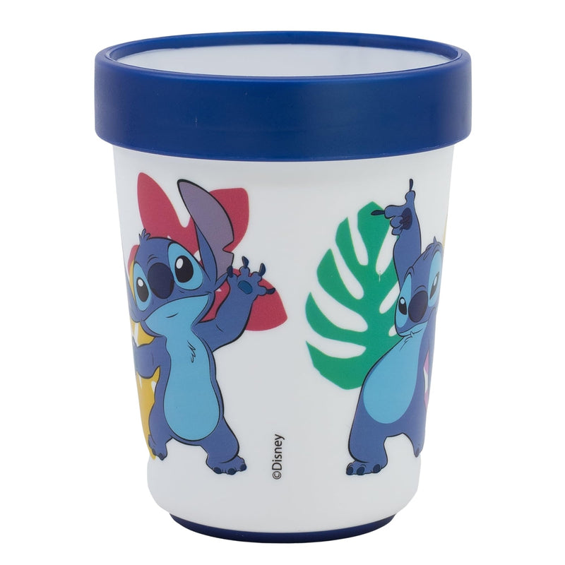 Palleon rutschfeste Lilo & Stitch Becher für Kinder - 2er Set Trinkbecher aus BPA-freiem Kunststoff - 260 ml Fassungsvermögen