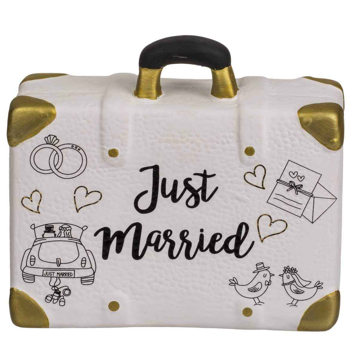 OOTB 719206 Spardose, Reisekoffer, Just Married