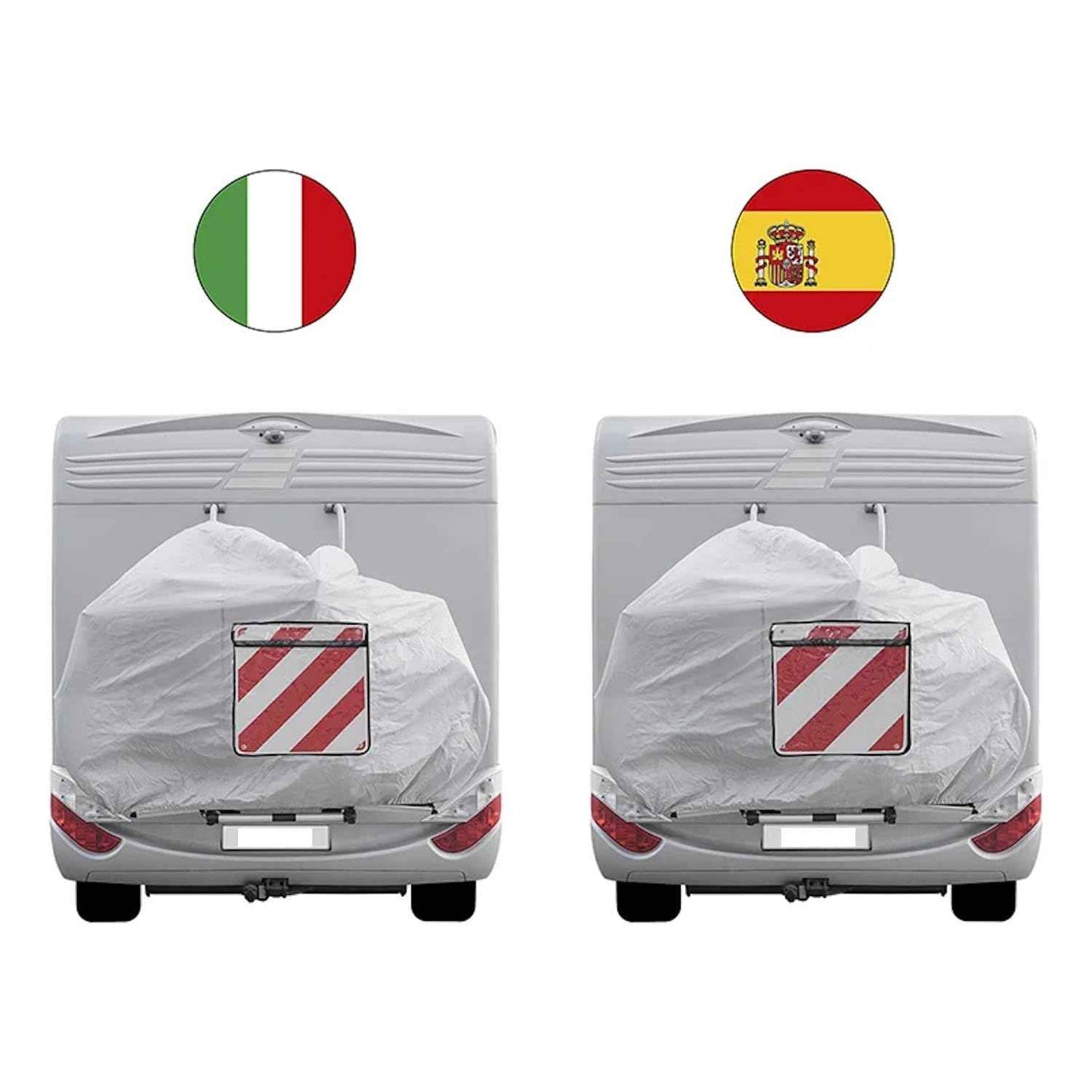 ProPlus Warntafel PVC Rot-Weiß Italien Spanien 2in1 Wohnwagen Warntafeln Warnschild 50cm