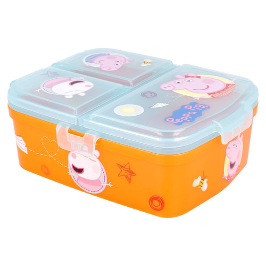 Peppa Pig 4 Compartment Sandwich Maker - Kinder Tupperware - Dekorierte Lunch Box für Kinder