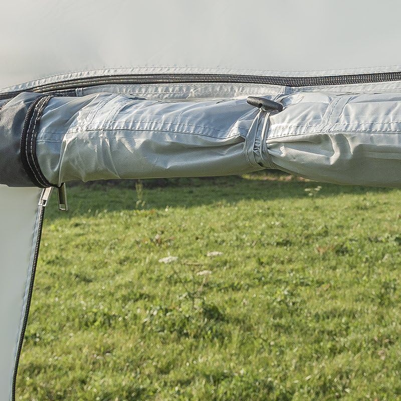 Multibros Pavillon aufblasbar 365x365 cm – 300D PU-Beschichtung – Air Shelter inkl. Pumpe, Heringe, Seile & Tragetasche – mit Seitenwänden mit Fenster oder Fliegengitter