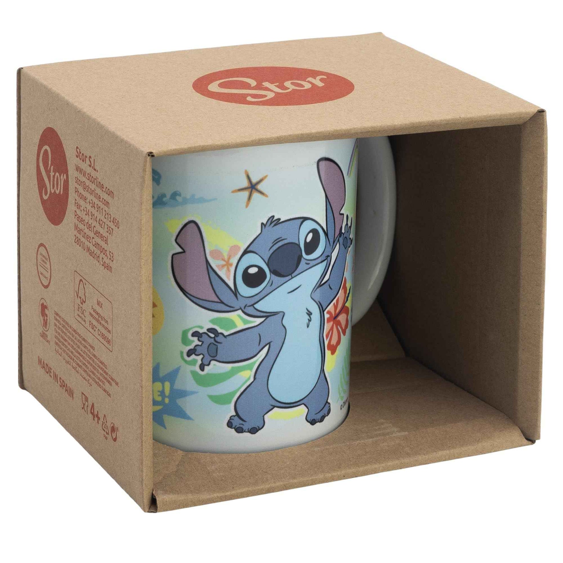 Stitch Tasse Kinder | Geschenke für Kinder | Geburtstagsgeschenk | für Mädchen und Jungen | 325 ml | im Geschenkkarton | Geschirr | Becher | Cup | Teetasse