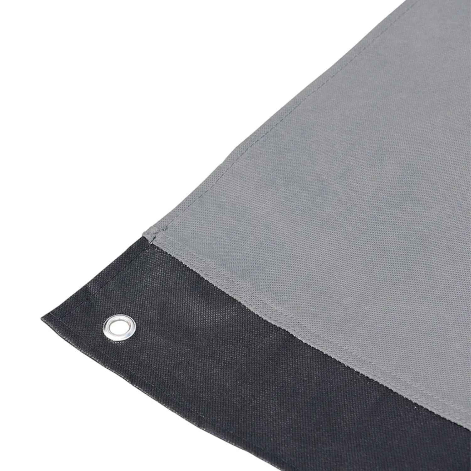 Wohnwagen Abdeckplane Bugschutzplane Caravan mit Spannringen, Farbe Grau, schützt Deichselbox, für Ø 7mm Kederschiene Größen Auswahl 140-200cm x 160cm