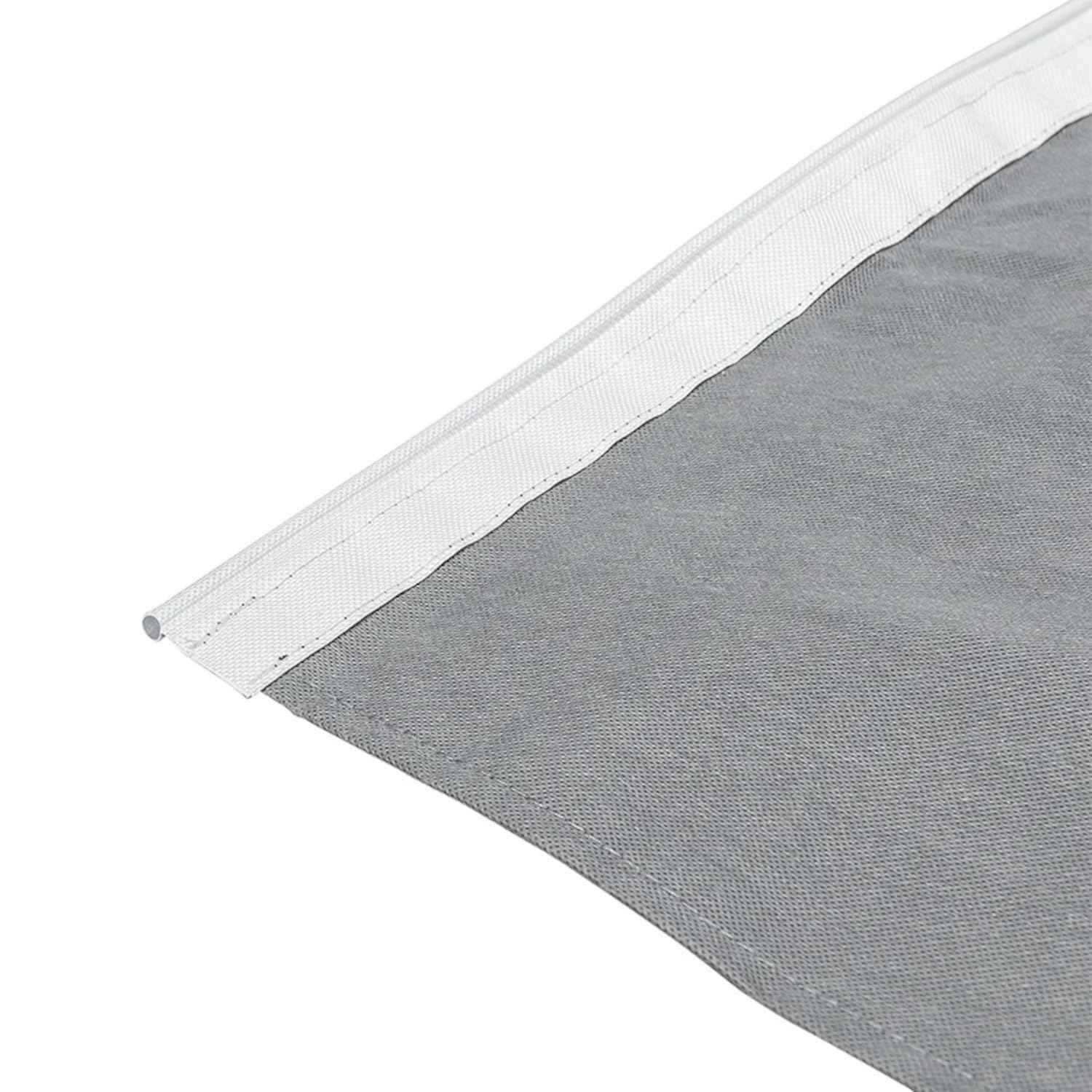 Wohnwagen Abdeckplane Bugschutzplane Caravan mit Spannringen, Farbe Grau, schützt Deichselbox, für Ø 7mm Kederschiene Größen Auswahl 140-200cm x 160cm