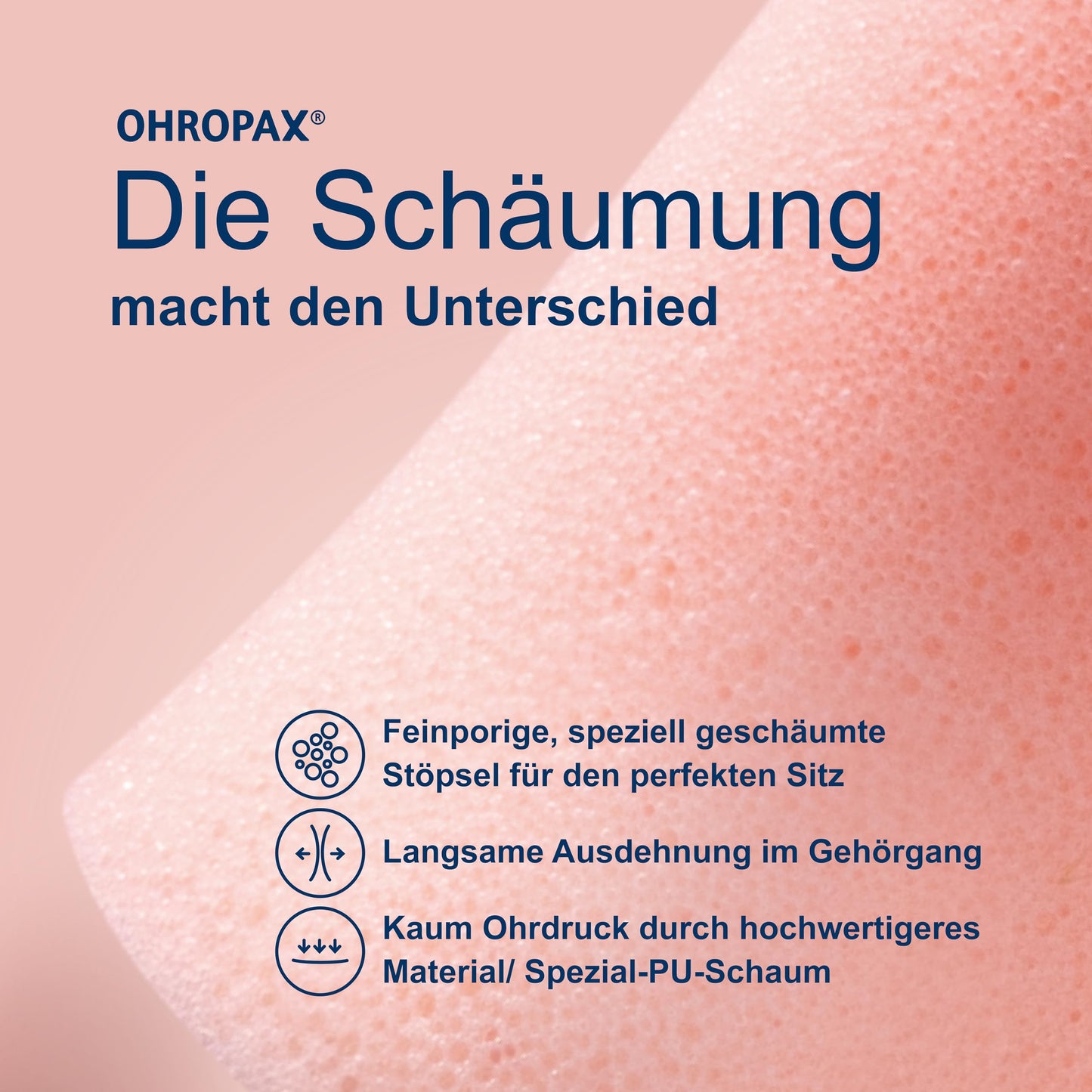 OHROPAX Soft Ohrstöpsel – IN-Ohr-Stöpsel aus weichem Schaumstoff – besonders unauffällig und bequem – Schalldämmwert SNR 31 dB – ideal zum Entspannen, Schlafen und Arbeiten – 10 Stück
