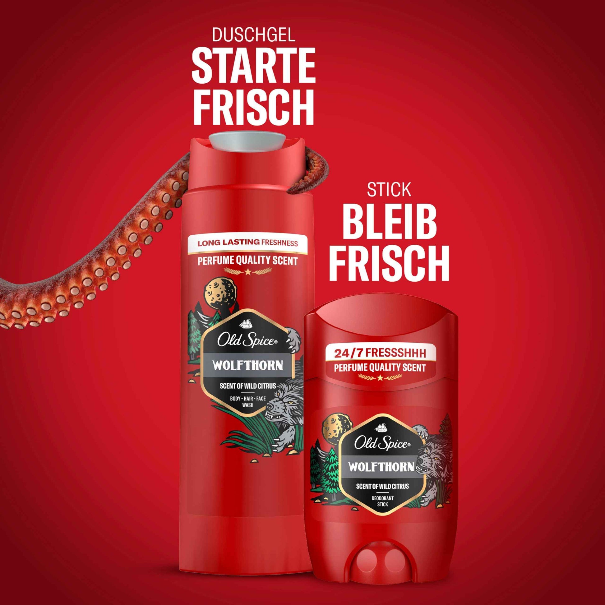 Old Spice Gamer Geschenkset für Männer mit Wolfthorn Deostick und Duschgel, 24/7 Frischhh bei täglicher Anwendung, langanhaltender Duft in Parfumqualität