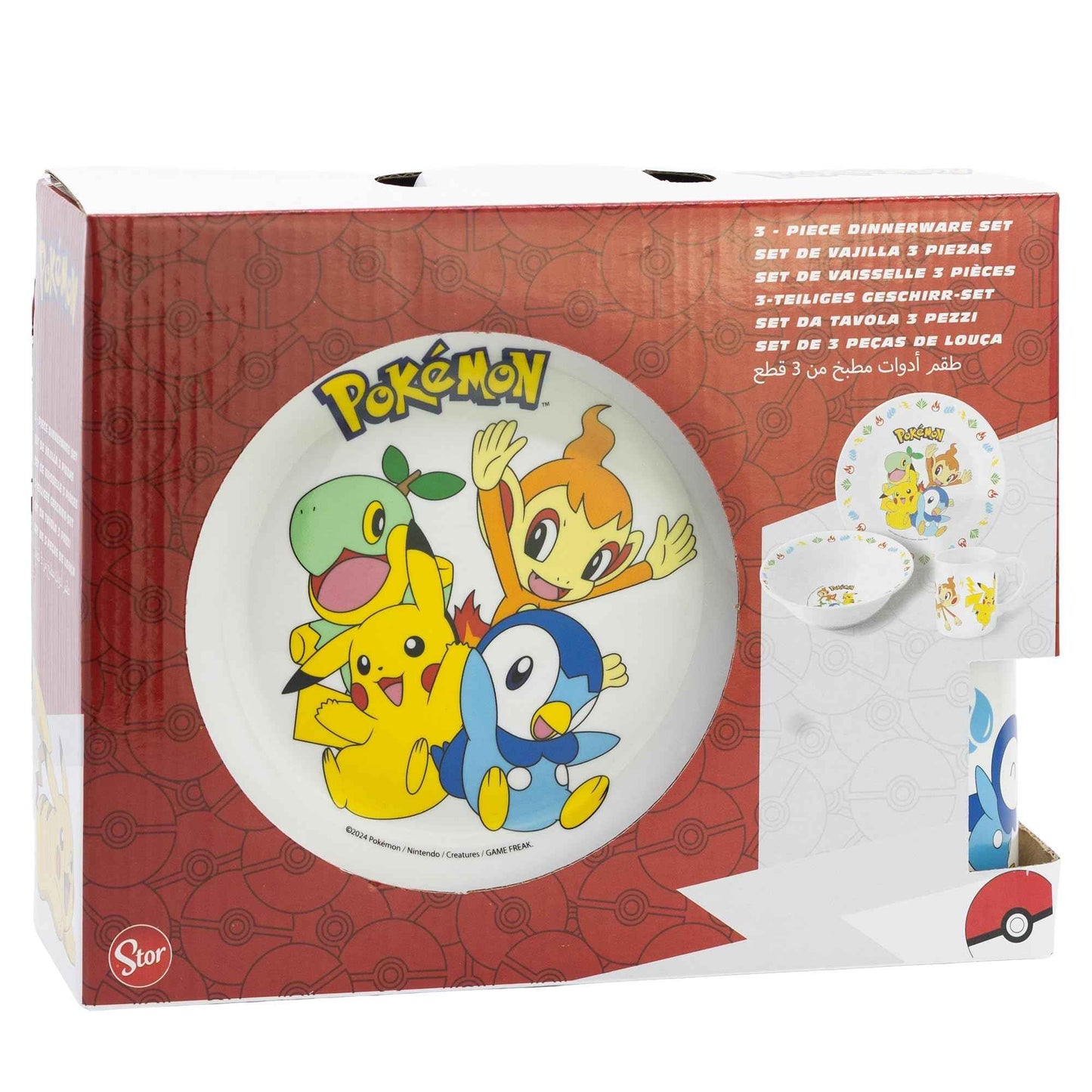 3-teiliges Keramik-Snack-Set (Teller, Schüssel, Tasse) in Geschenkbox Pokemon Happy Fun