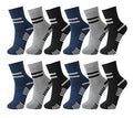 12 Paar Damen / Herren Thermo Socken | Unisex warme Winter Strümpfe mehrfarbig 43-46