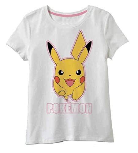 Pokemon T-Shirt Kinder Kurzarm Shirt Weiß 110-116