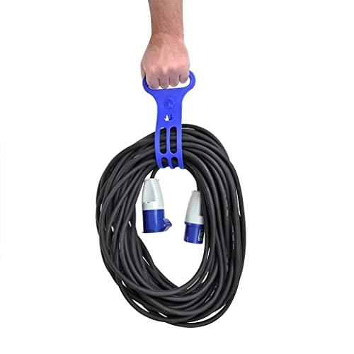 MULTIBROS 2er Pack Kabelbinder mit Handgriff für CEE Verlängerungskabel ohne Kabel