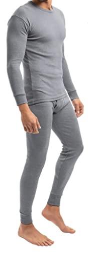 Palleon Herren Thermounterwäsche Set Thermo-Unterhemd + lange Unterhose Langarm warm Winter Ski Innenfleece Baumwolle - Palleon